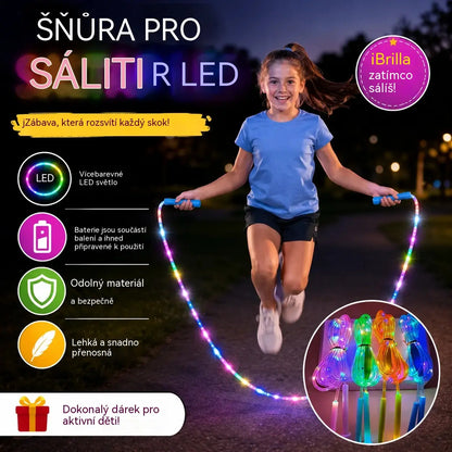 🏃【Kupte 2, získejte 2 zdarma】4 kus 560 českých korun🌈 LED svítící švihadlo pro děti