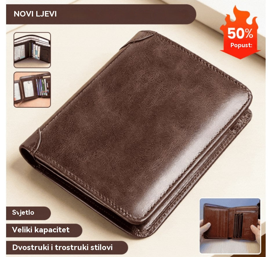 👝✨ Novi muški novčanik od prave kože sa zaštitom od krađe