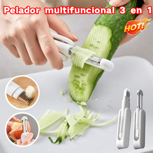 🔥Compra 1 y llévate 1 gratis🔥🥔🍆🔪Pelador multifuncional 3 en 1