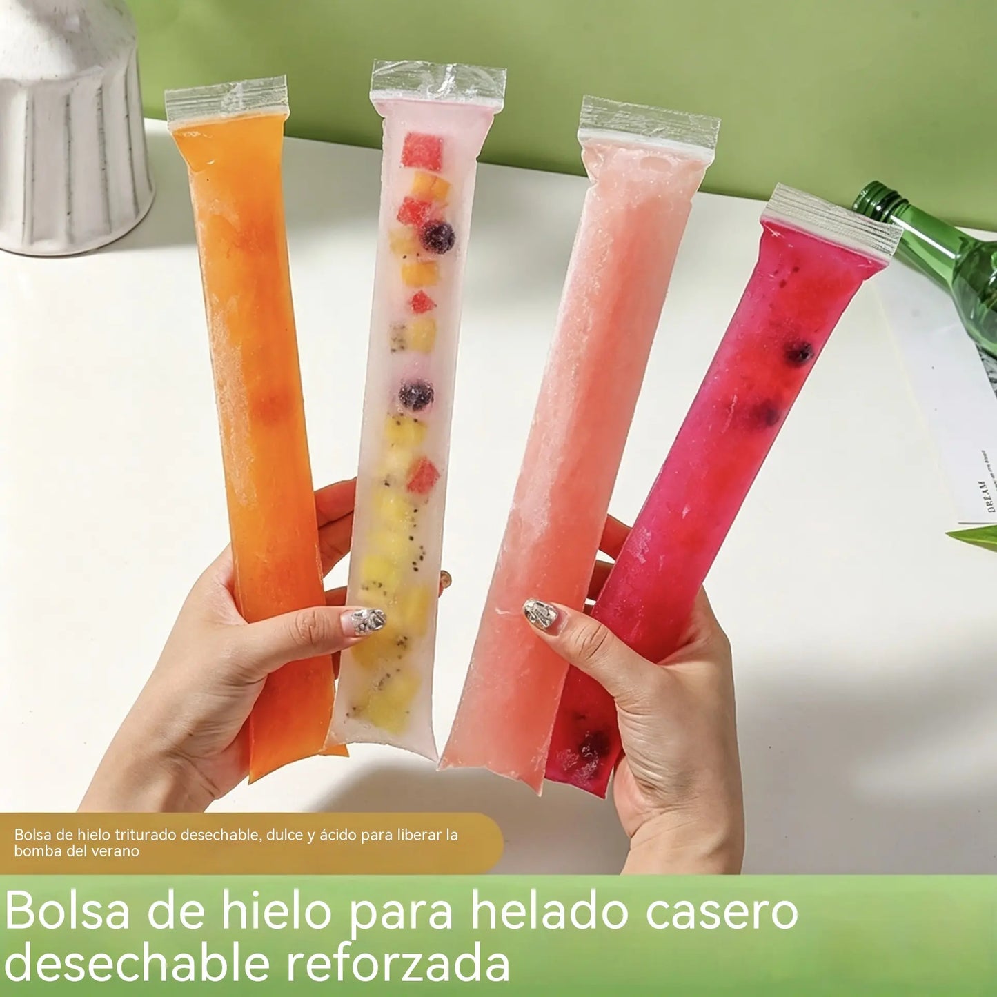 [100 piezas 23 euros]Bolsas desechables para moldes de paletas heladas