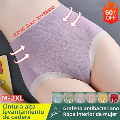 【1 juego de 6 piezas】 【40-100KG】Bragas adelgazantes de cintura alta para mujer