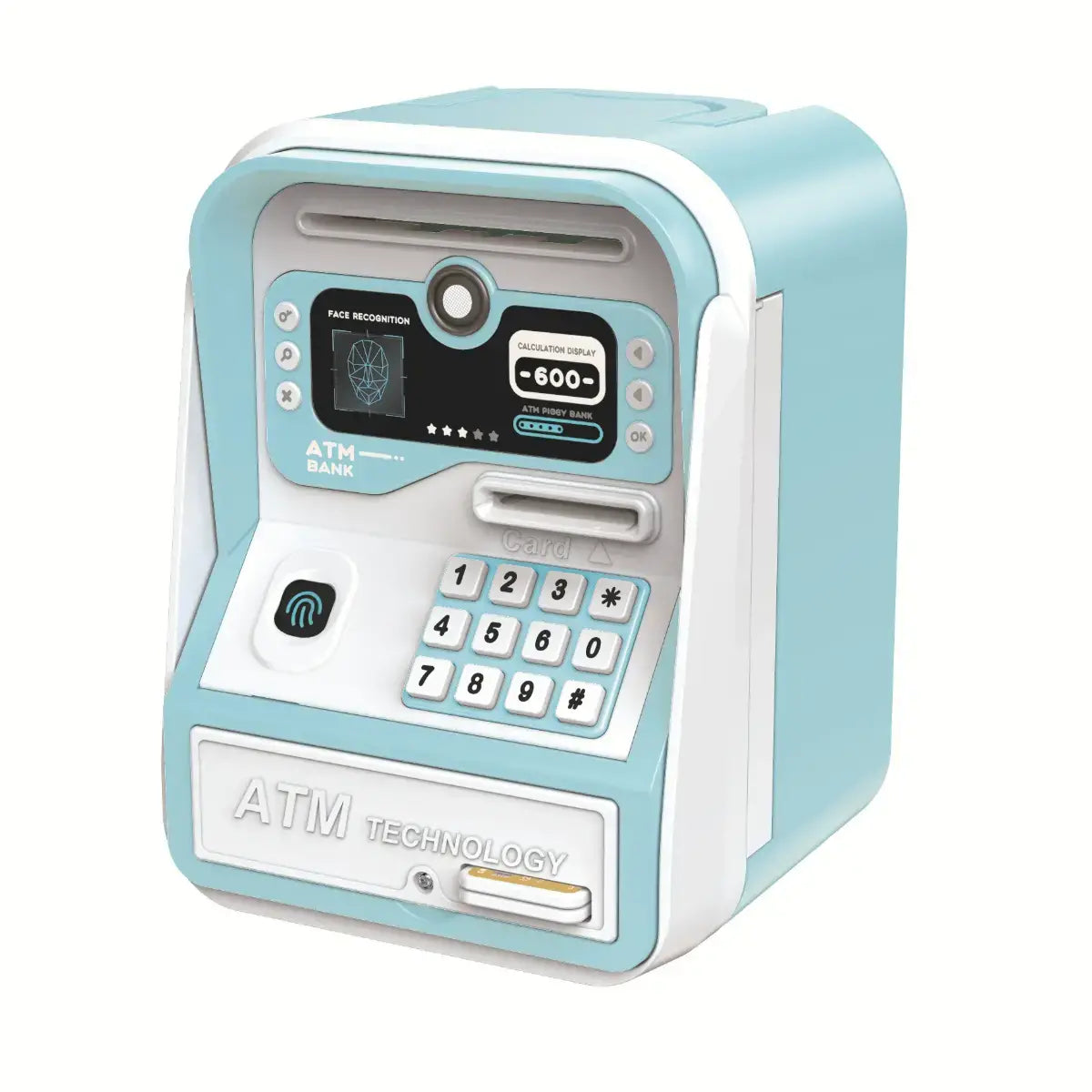 🏧💰 Caja de Ahorro Infantil con Huella y Código | Hucha Electrónica con Función ATM, Tarjeta y Gran Capacidad