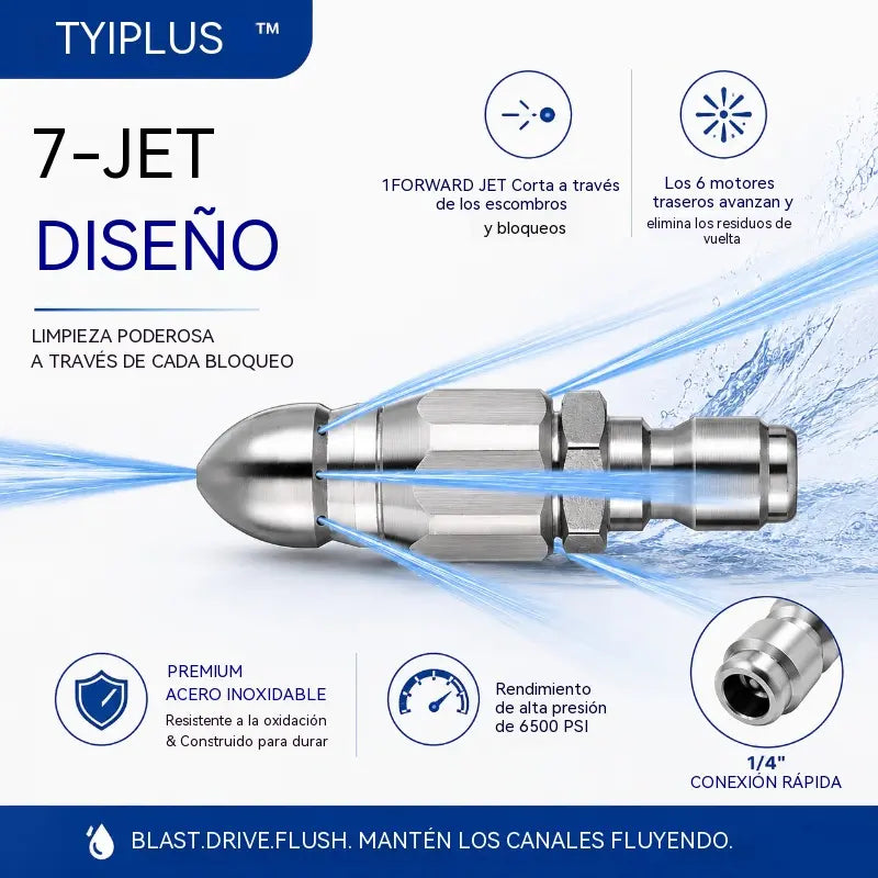 【2 pieza】Boquillas de alta presión para el lavado y la limpieza de tuberías, acoplamientos de conexión rápida para máquinas de lavado de coches/tuberías de agua.