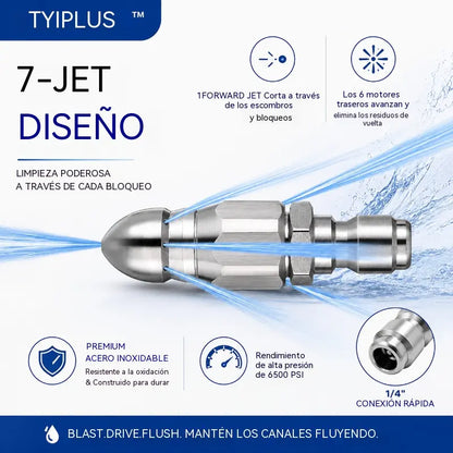 【2 pieza】Boquillas de alta presión para el lavado y la limpieza de tuberías, acoplamientos de conexión rápida para máquinas de lavado de coches/tuberías de agua.