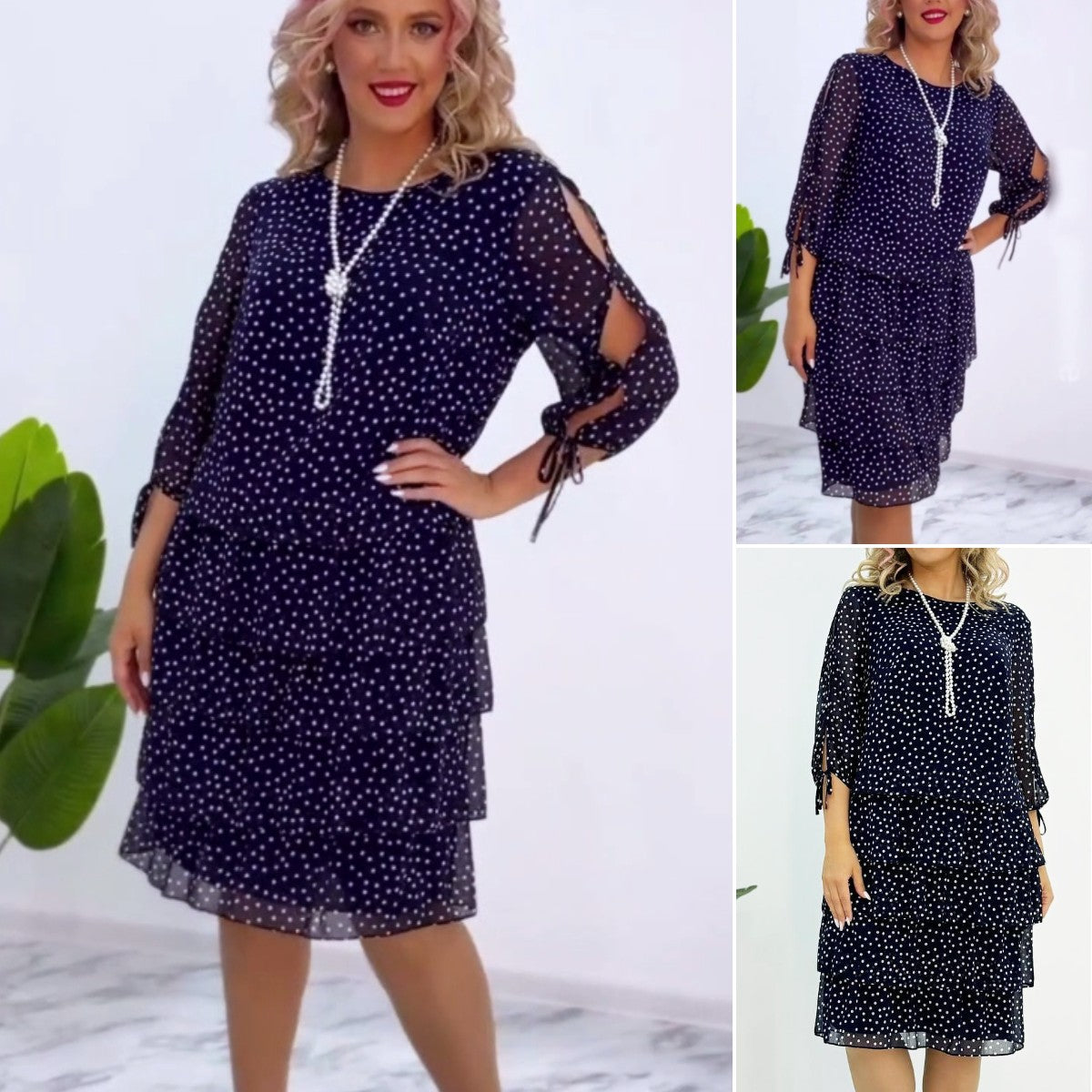 🥰【S-5XL】 Nuevo y elegante vestido suelto de lunares