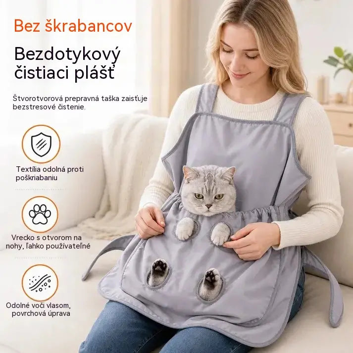Znížená cena 🐕 1 kus, 24 € 🐈 Zástera na starostlivosť o domácich miláčikov (odolná voči zachytávaniu chlpov) s otvormi na nohy – ideálna na držanie mačiek 🥻