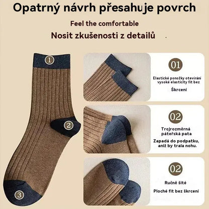 ❤️【1 sada】10 páry za 540Kč🧦Pánské hřejivé a zápach odpuzující ponožky - odvádějí pot a jsou prodyšné, udržují nohy v suchu a pohodlí