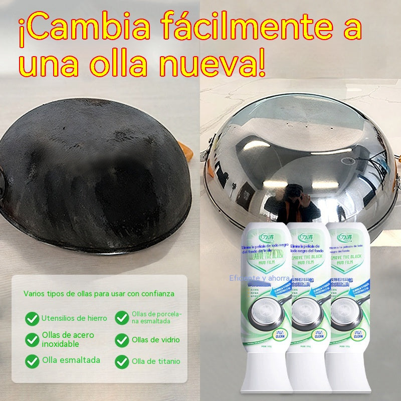 ⏰【Compra 1 y llévate 1 gratis】 Eliminación de residuos de lodo quemado: disuelve la grasa carbonizada persistente en 5 minutos, no tóxico y sin necesidad de frotar 🍳📦
