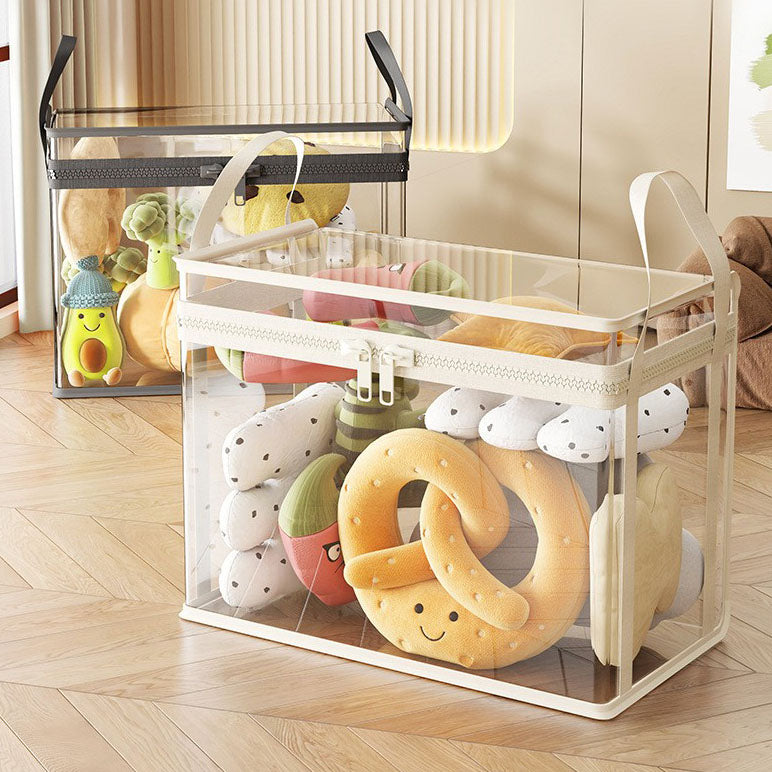 🎁 Caja de almacenamiento de tela transparente | Organizador de armario plegable – ¡Perfecto para ropa, juguetes, mantas y más! 🧸👕📦