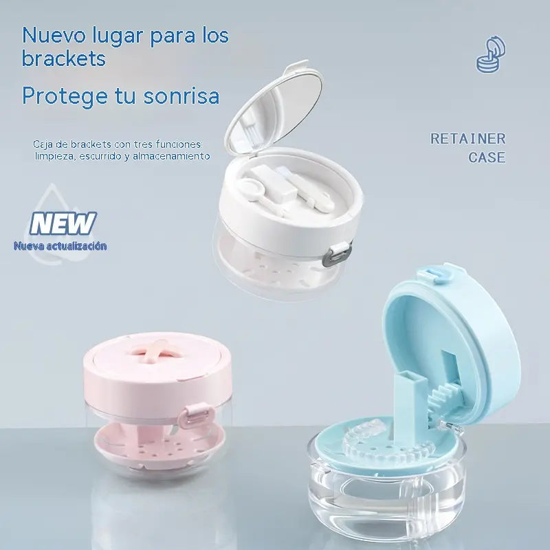 🔥Novedad, ¡Producto estrella!❤️‍🔥 Caja multifuncional para guardar aparatos de ortodoncia Caja de limpieza para aparatos de ortodoncia