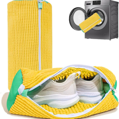【2 pieza】Bolsa especial para lavar zapatos en lavadoras, para un lavado y cuidado totalmente automáticos, reforzada para evitar deformaciones.