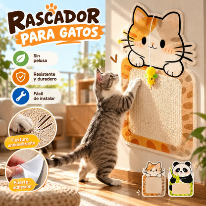 🏆【Producto más vendido】Rascador de pared para gatos, no requiere instalación, deja que tu gato libere sus emociones libremente.