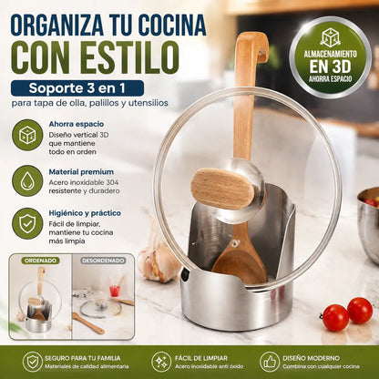 🥄 Organizador multifuncional de utensilios de cocina: mantén todo organizado y al alcance de la mano ✨🏠
