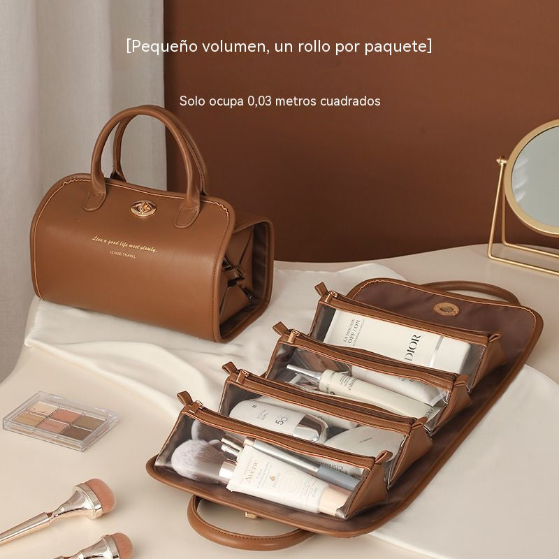 【Novedad de 2026】 Elegante neceser de cosméticos con cuatro compartimentos