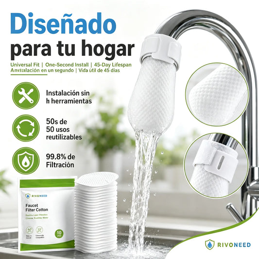 🔥【100 bolsas + 10 bridas para cables + 1 toalla】Solo 25 euros🚰 Bolsa de algodón para filtro de grifo！