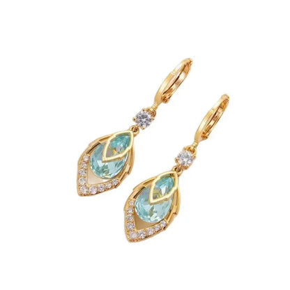 🔥Compra 1 y llévate 1 gratis💎Pendientes de color azul cielo con forma de lágrima, diseño elegante y versátil.