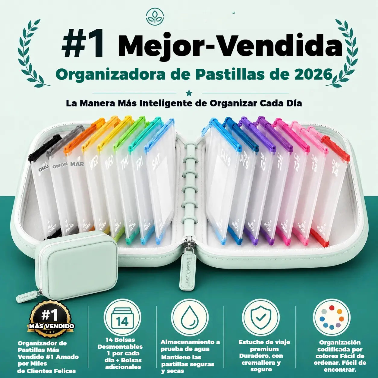 Organizador multifuncional de silicona: ¡Pastillas, joyas y monedas, todo perfectamente organizado en un solo lugar! 💎✨