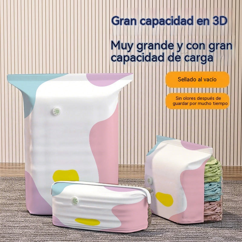 🧳【Juego de 5 piezas】💨 Bolsas de almacenamiento al vacío compresibles grandes: No se necesita bomba, diseño a prueba de fugas ✈️