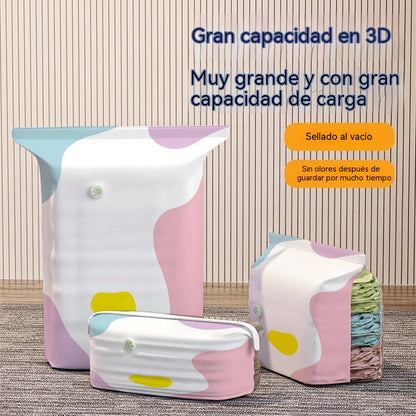 🧳【Juego de 5 piezas】💨 Bolsas de almacenamiento al vacío compresibles grandes: No se necesita bomba, diseño a prueba de fugas ✈️