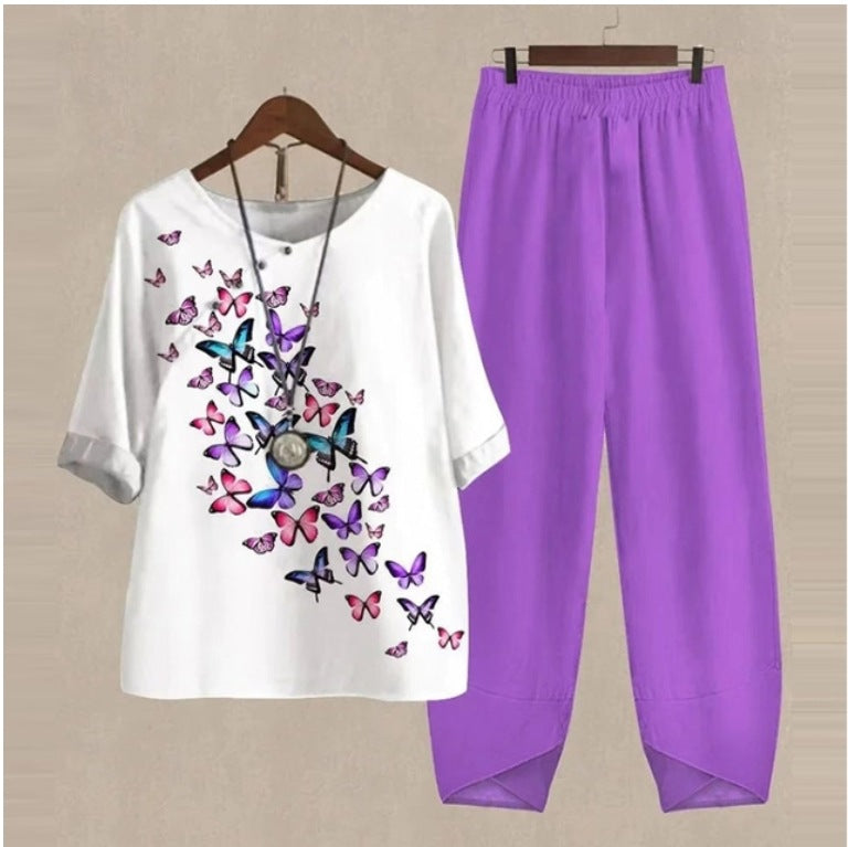 50%OFF🔥Traje de dos piezas 2026 con nuevos tops y pantalones estampados