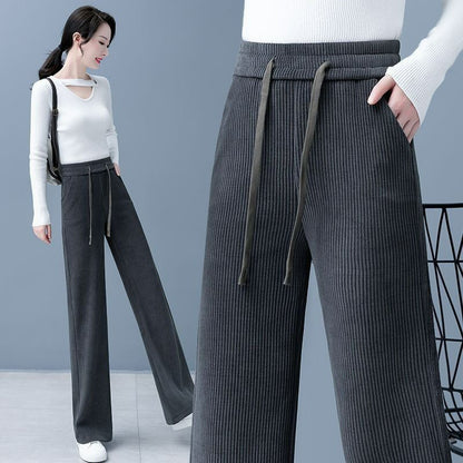 【M-3XL】【40-110KG】Nové dámske elastické voľné nohavice
