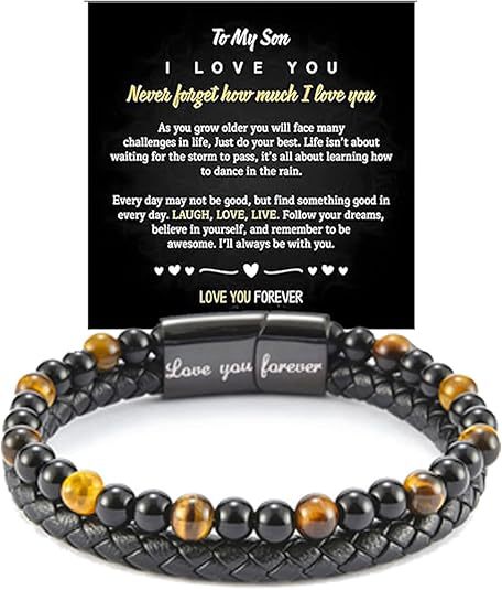 🔥Compra 1 y llévate 1 gratis🔥📿Pulsera magnética de cuero con diseño de ojo de tigre para hombre