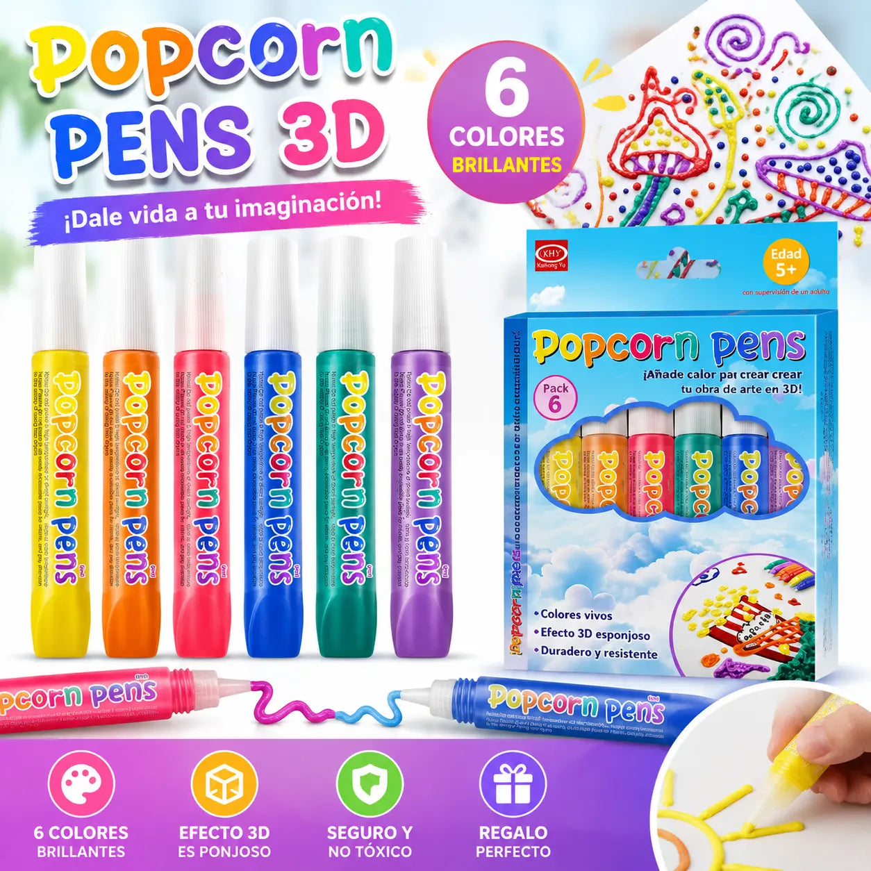 🔥50% de descuento🔥——🌈🖼️Bolígrafo con relieve estereoscópico 3D🎨