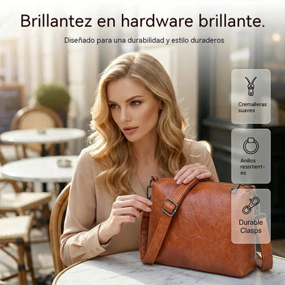 👜Set de 4 bolsos de mano de piel sintética para mujer