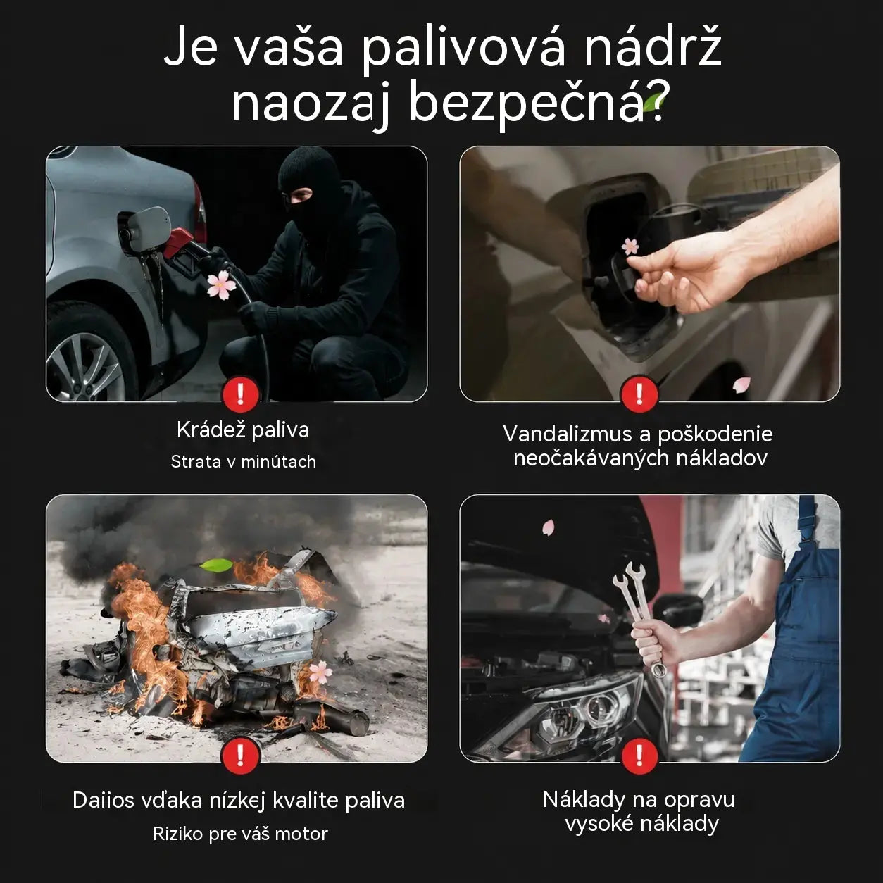 🚗🔒Odolný, uzamykateľný (kľúčom) uzáver palivovej nádrže