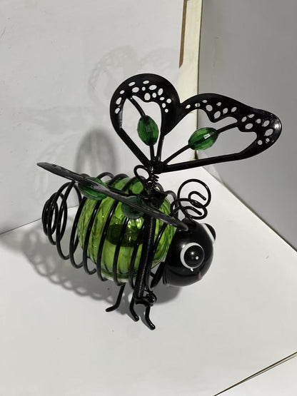 🐝 ¡50% de descuento ahora! ☀️ Luz colgante para coche con energía solar – Encantador diseño de abeja con alas en forma de corazón – Ideal para el jardín y el coche 🌸