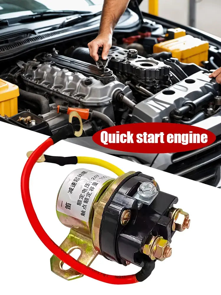🚚12V/24V štartovacie relé motora, vhodné pre automobily, poľnohospodárske vozidlá atď.