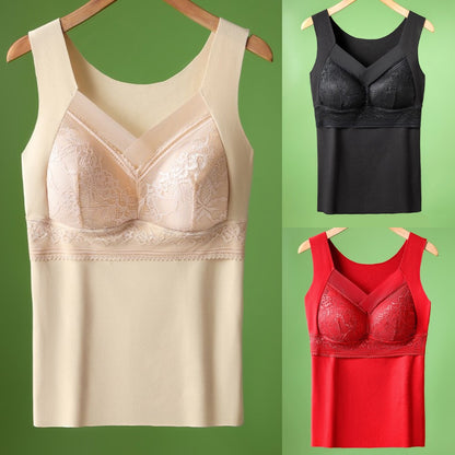 【3 piezas】【40-100 kg】Ropa interior de encaje de terciopelo de ganso de otoño e invierno, espalda hermosa, accesorios para fruncir el pecho, prevención de la flacidez del pecho