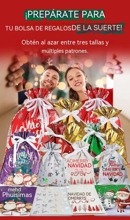✨ Un juego de 24 bolsas cuesta 33 euros🎀🎁 Nueva bolsa de dulces navideña 2026 con cierre de cordón.