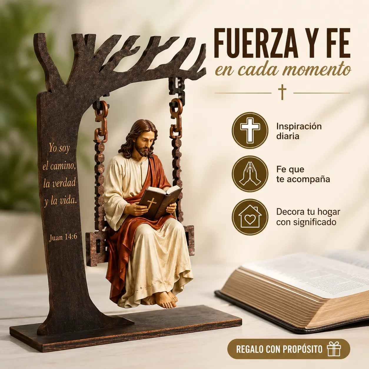 🔥Compra 1 y llévate 1 gratis🔥🔥 Último día: 50 % de descuento - ✝️📚 Adorno colgante cristiano de Jesús