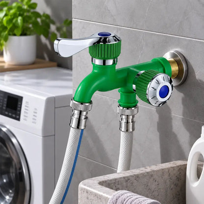 🚰🔧 Adaptador de Grifo 2 en 1 | Divisor de Agua con Doble Salida y Control Independiente, Antisalpicaduras y Resistente al Frío