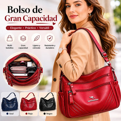 🔥【50%OFF】Bolso multibolsillos para mujer de nuevo estilo 2026, de gran capacidad, se puede usar en un hombro o cruzado