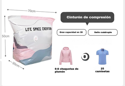 👕📦【5 piezas 25 euros】Bolsas de compresión para guardar ropa, no requieren vacío, diseño reforzado.
