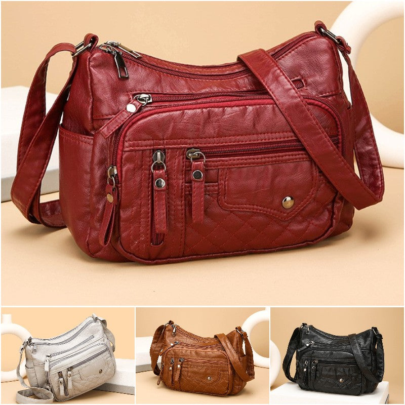 💥👜2026 Nuevo bolso de hombro de cuero suave retro para mujer de gran capacidad y moda