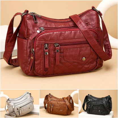 💥👜2026 Nuevo bolso de hombro de cuero suave retro para mujer de gran capacidad y moda