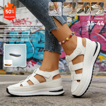💞【35-43】Nuevas sandalias ortopédicas para mujer 2026 con puntera cerrada y velcro