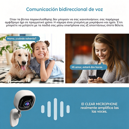 Cámara de seguridad inalámbrica inteligente HD para el hogar