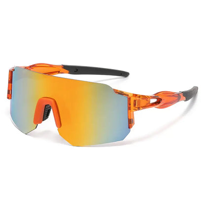 Gafas deportivas de montura grande con protección UV.