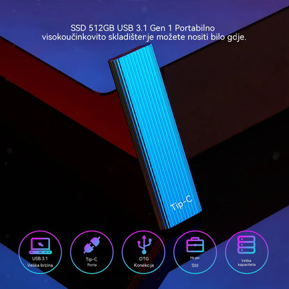 🏆Vremenski ograničena ponuda⚡ 🔥Prijenosni mini Type-C SSD disk velikog kapaciteta od 16 TB