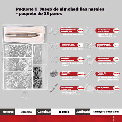 🔧Kit de reparación de almohadillas nasales para gafas