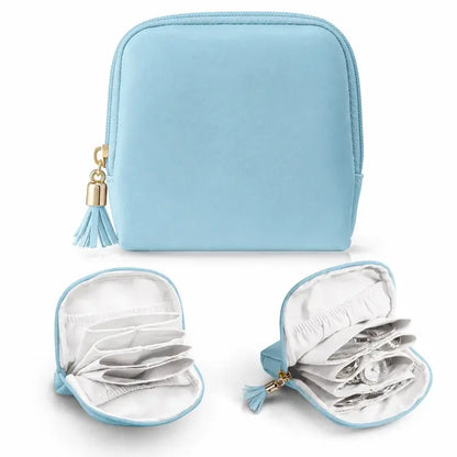 👝✨ Mini neceser multifuncional para mujer, ideal para guardar cosméticos, pintalabios, joyas y monedas.