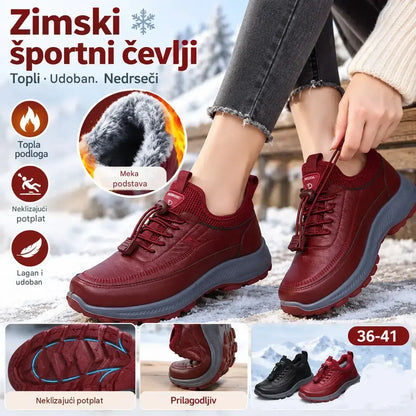 【35-41】Nove ženske ležerne sportske tenisice za jesen/zimu; podstavljene flisom za toplinu, s mekanim potplatom koji ne kliže.