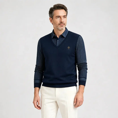 👔Razprodaja ob koncu leta🔥【M-4XL】Moški dvodelni komplet iz vrhunskega kašmirja, topel in vsestranski.