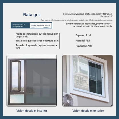 📱【150 cm × 1 m】🚗Película para ventanas con aislamiento térmico y protección de la privacidad: apta tanto para dormitorios como para las ventanillas del coche.