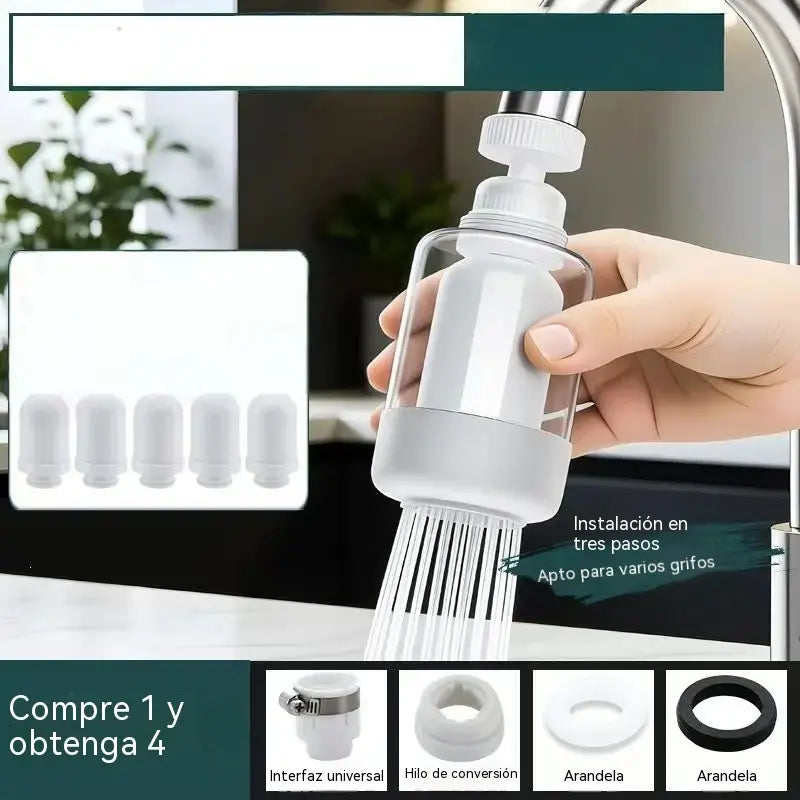 Filtro de agua para grifo giratorio de 360°