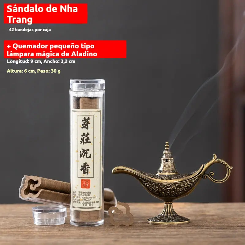 🔥Portalámparas de incienso vintage estilo lámpara del genio de Aladdín